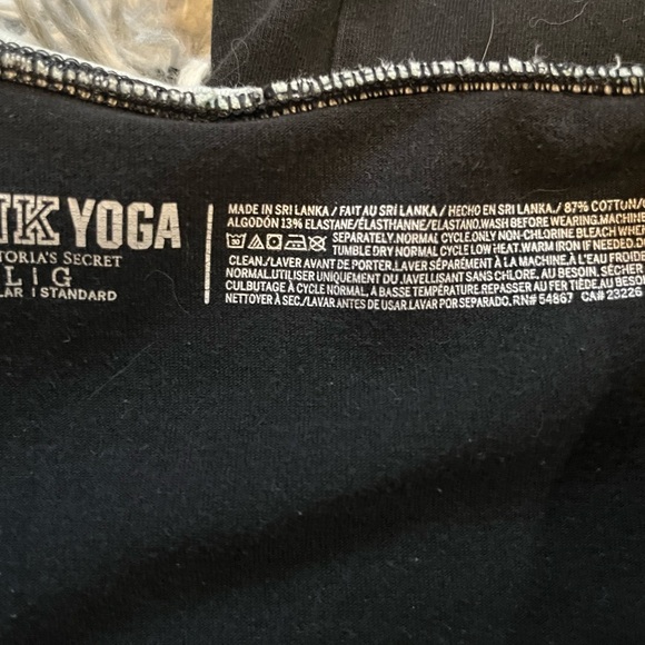 Pink Victoria's Secret Flare Fold over Yoga Leggings - Picture 3 of 4